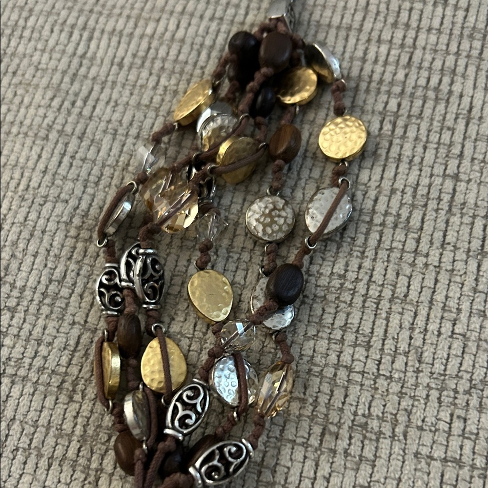 Brighton Gold and Brown Multi-Strand Bracelet